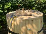 Фитобочка кедровая круглая со скосом, мини сауна, кедровая бочка - фото 7