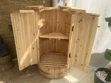 Okrúhly cédrový fytobarel so skosením, mini sauna, cédrový sud - photo 3