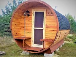 Sudová sauna z termo dreva Fassauna-5.0 na kľúč 5,0x2,15m